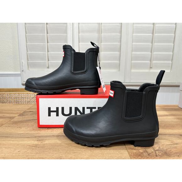Hunter Women's Original Insulated Chelsea Rain Boots Black Size 8 NIB Waterproof - Picture 3 of 14